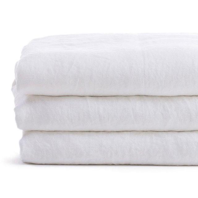Parachute King Linen Top Sheet in White