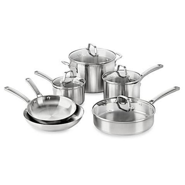 CALPHALON Classic Stainless 10-Piece Cookware Set