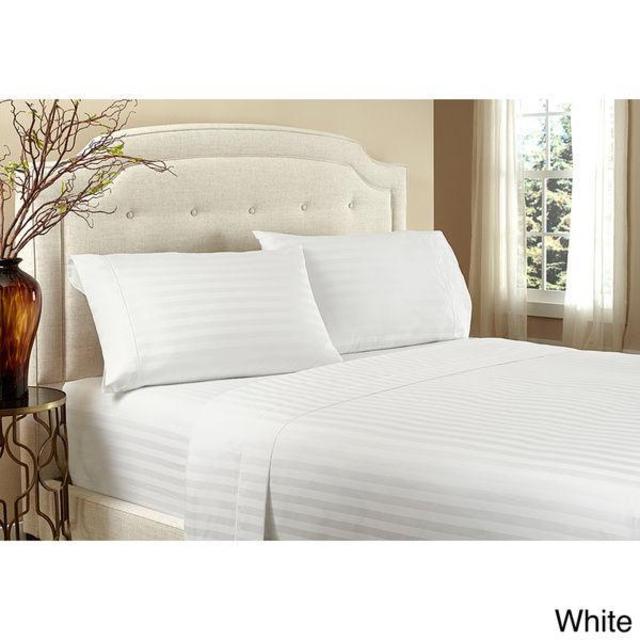 WELSPUN King Stripe 4-Piece Sheet Set