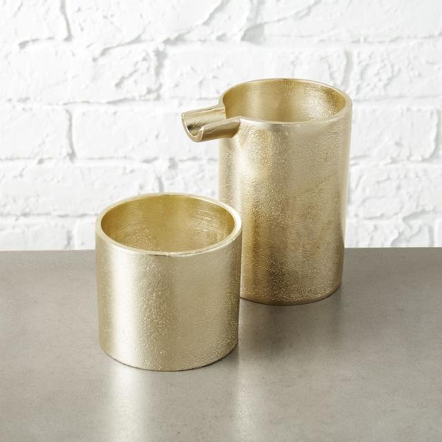 seville gold cream and sugar set