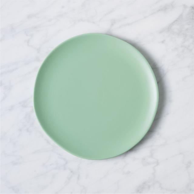 crisp matte seafoam green salad plate
