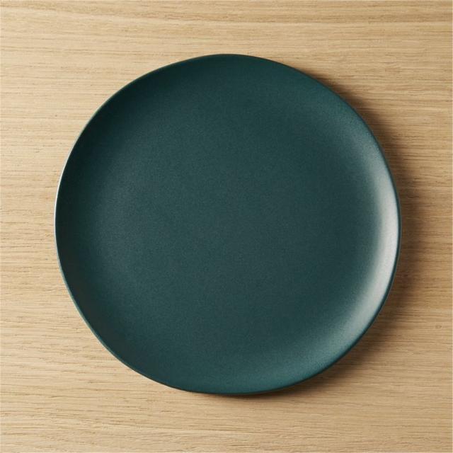 crisp matte blue-green salad plate
