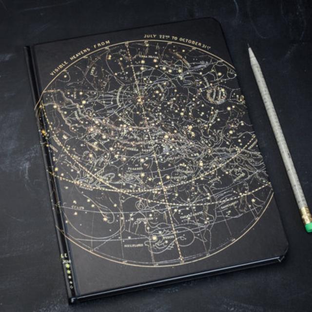 Astronomy Notebook Journal | Grid & Lined Recycled Paper Notebook, Stars, Astronomer, Constellation, Beautiful Journal