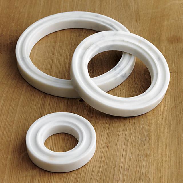 3-piece marble trivet set
