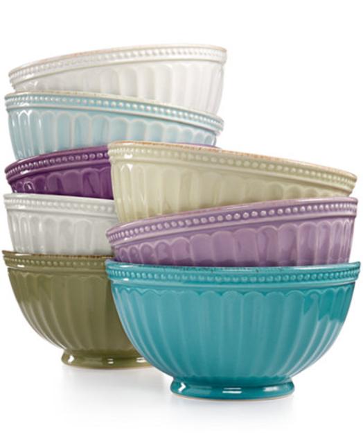 Lenox French Perle Groove Bowl - Thyme