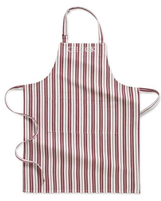 Williams-Sonoma Personalized Stripe Adult Apron, Claret