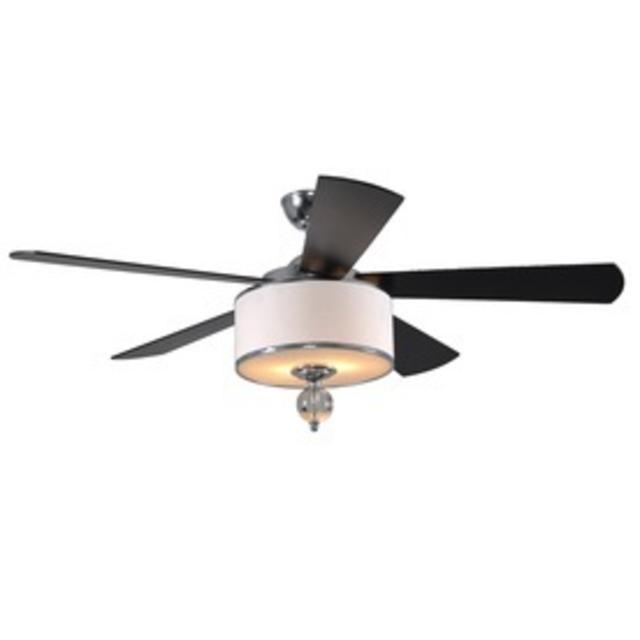 Fanimation Studio Collection Victoria Harbor 52-in Polished Chrome Downrod Mount Indoor Ceiling Fan with Light Kit and Remote Control