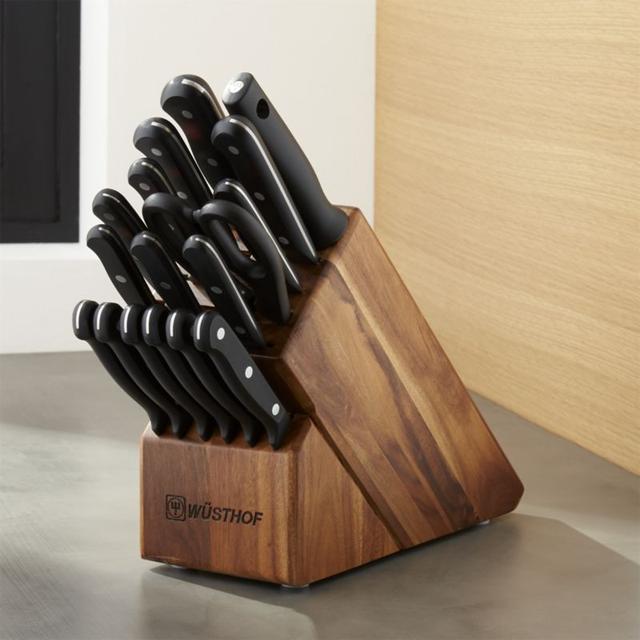 Wüsthof ® Gourmet 18-Piece Acacia Knife Block Set