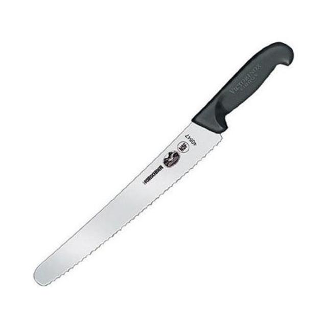 Victorinox 47547 10-1/4-Inch Wavy Bread Knife, Black Fibrox Handle