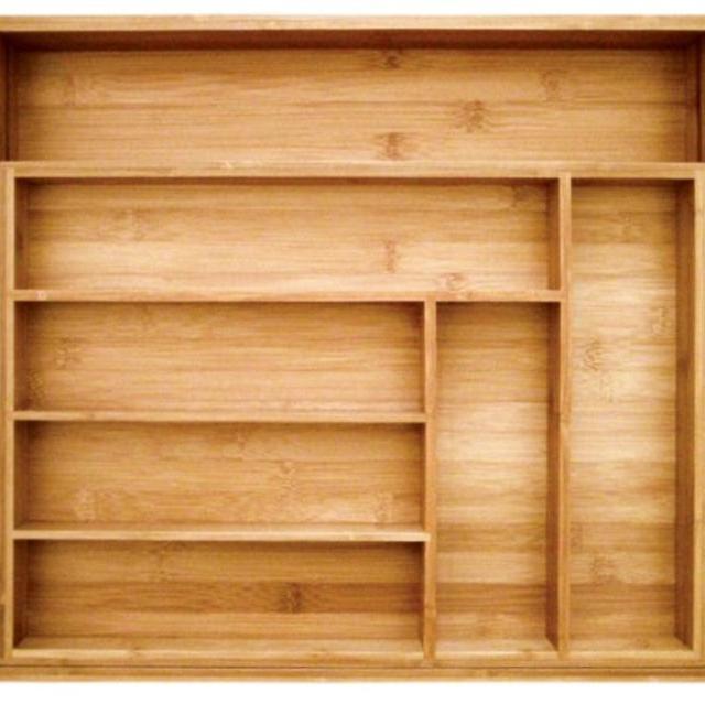 Totally Bamboo Expandable Utility Drawer Organizer