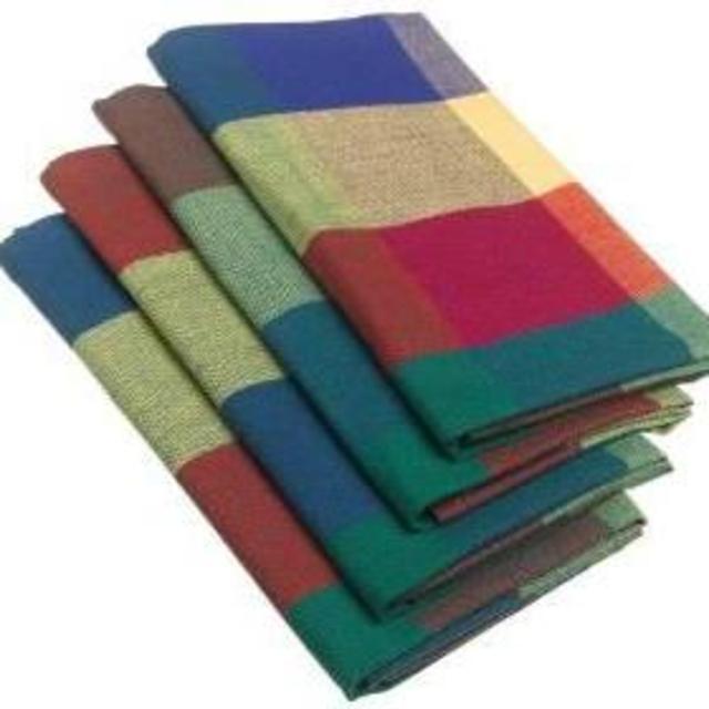 DII 100% Cotton, Oversized Basic Everyday 20x 20" Napkin, Set of 4, Palette Check