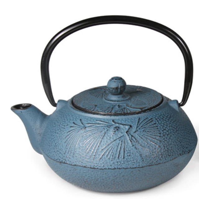 Meguro cast-iron teapot with cups
