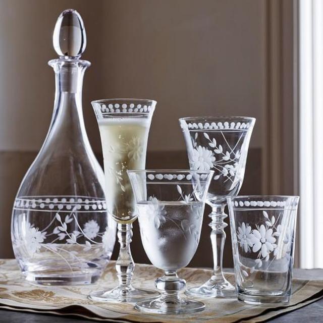 Vintage Etched Tumblers (set of 4)