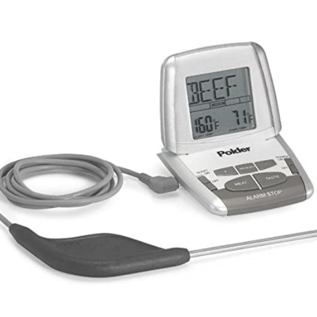 Polder Deluxe Preset In-Oven Thermometer with Ultra Probe