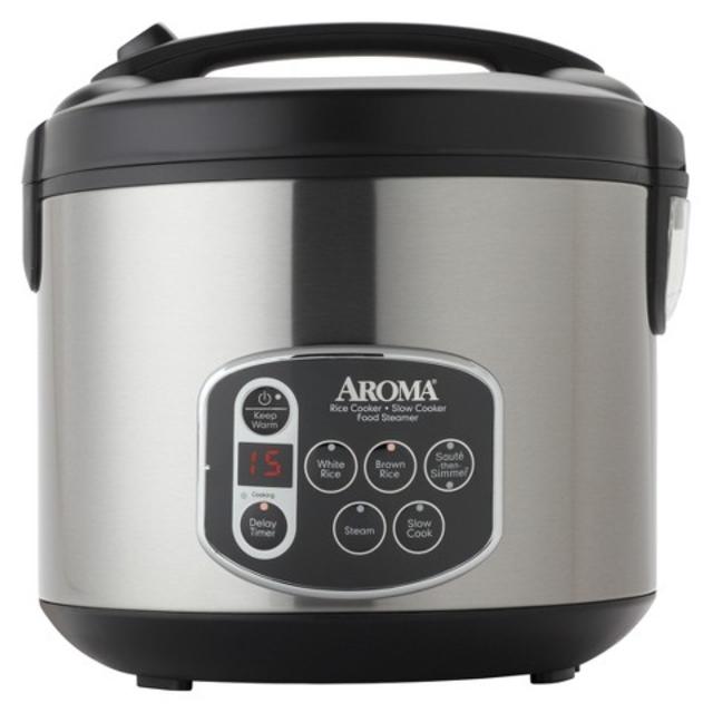 Aroma Digital Rice Cooker - Stainless Steel (20 cups) product details page