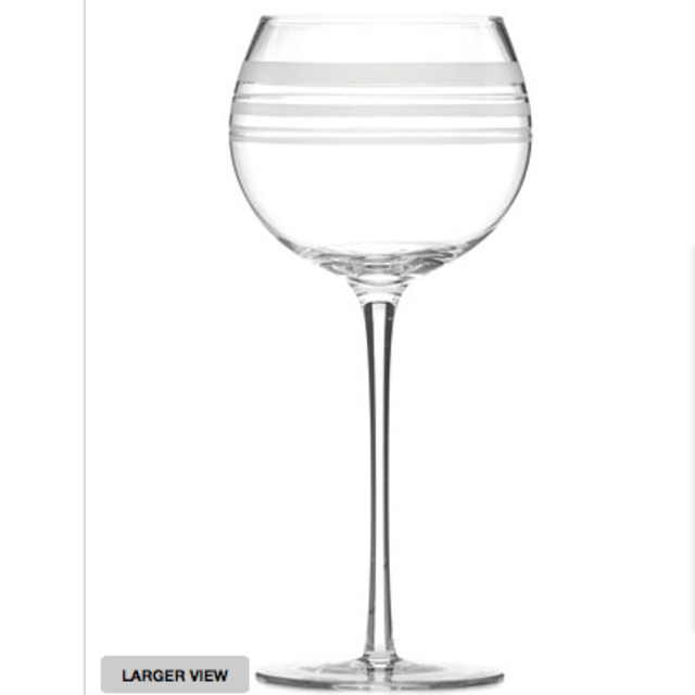 kate spade new york Library Stripe Balloon Glasses (Set of 4)
