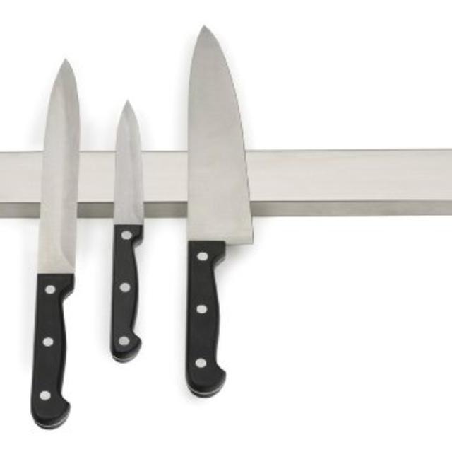 RSVP Endurance Stainless Steel 10 Inch Deluxe Magnetic Knife Bar