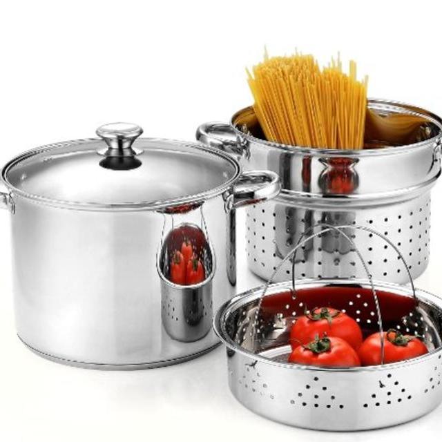 Cook N Home Stainless Steel 4-Piece Multipot 8 Quart