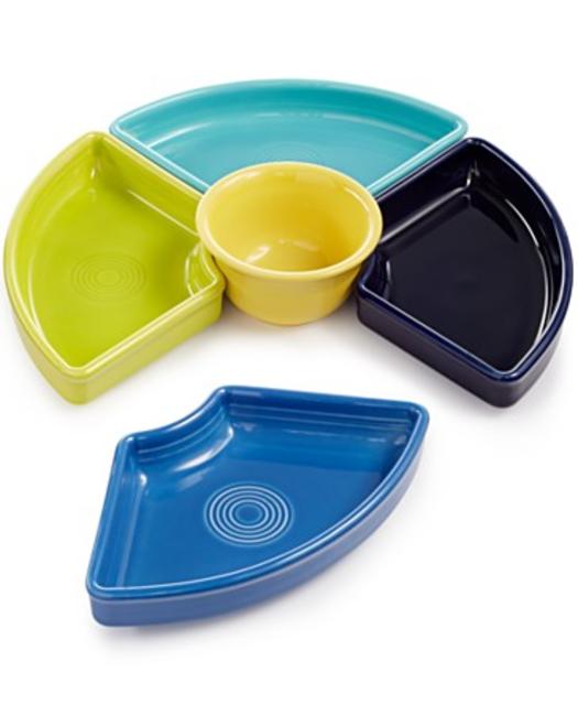 Fiesta Mixed Cool Colors 5-Piece Entertaining Set