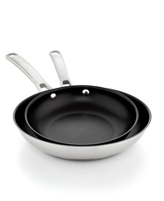 Calphalon Classic Stainless Steel Nonstick 8" & 10" Fry Pan Set