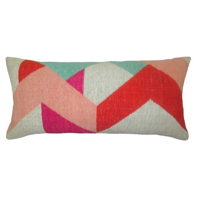 Yarn Dyed Lumbar Pillow - Pink - Threshold™ 
