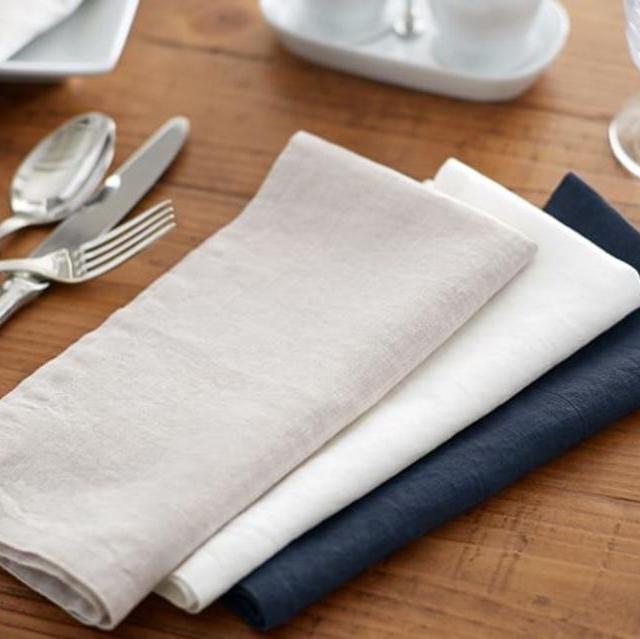 Everyday Belgian Flax Linen Napkin, Set of 4, Blue