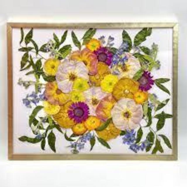 Pressed and Framed Wedding Bouquet Preservation