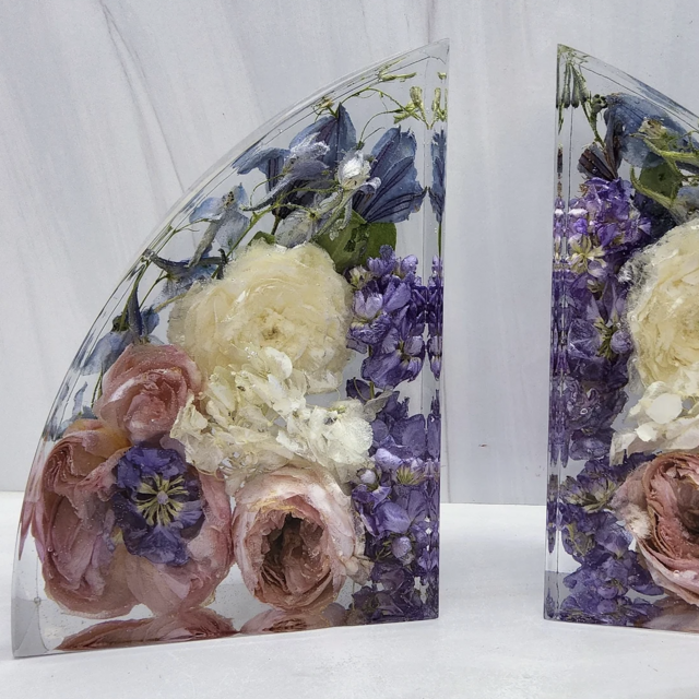 Wedding Bouquet Bookends