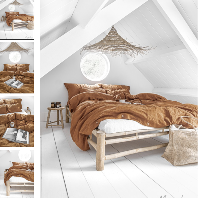 Cinnamon Linen Duvet Cover Set (3 pcs) - Magic Linen Queen