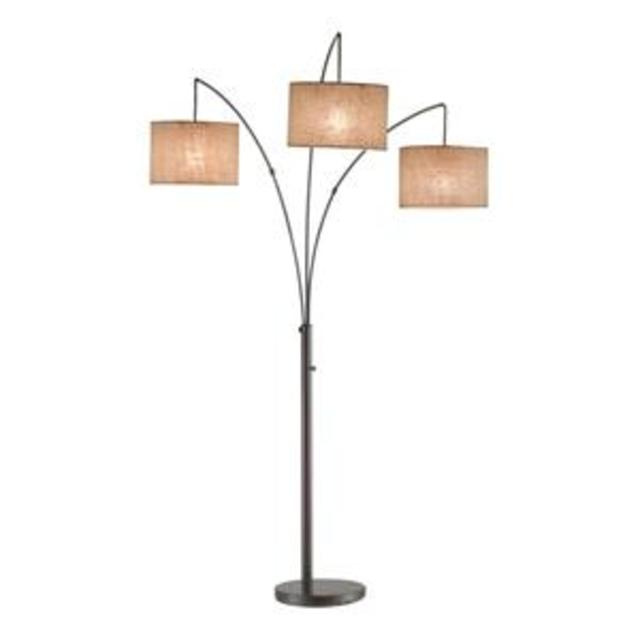 Adesso Trinity 3 Light Arc Lamp in Antique Bronze