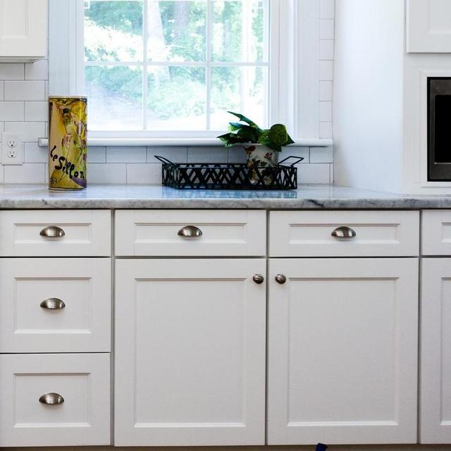 One white modified Shaker Cabinet