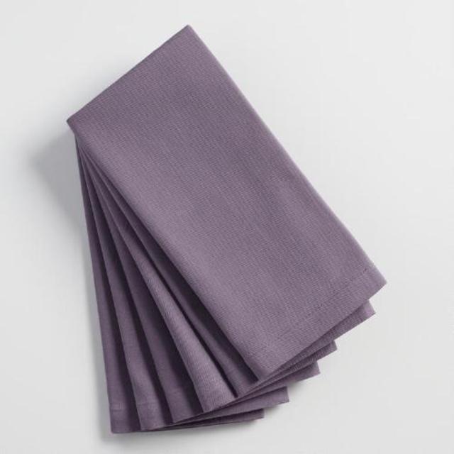 Purple Buffet Napkins Set of 6