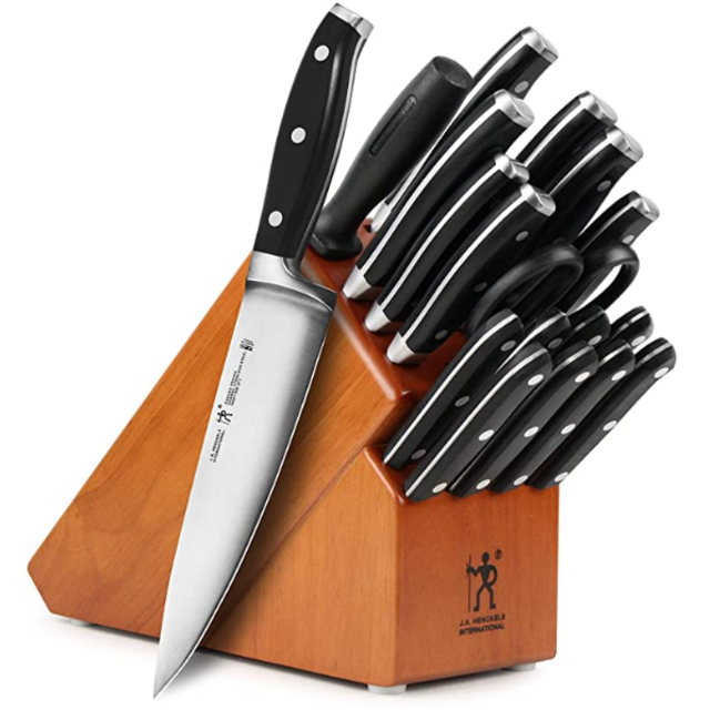 J.A. Henckels International Forged Premio 19-piece Knife Set with Cherry Block
