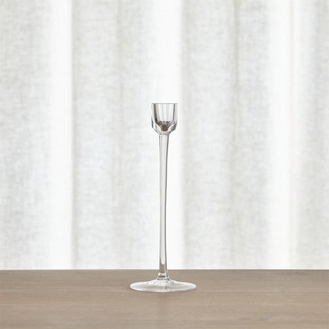 London Glass Short Taper Candle Holder