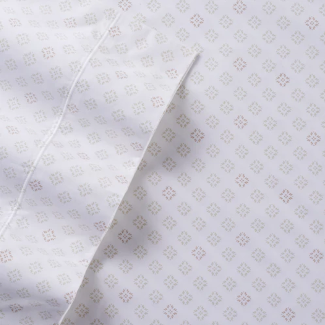 Queen White Tile Sheet Set (SONOMA Goods for Life™ 400 Thread Count Ultimate)