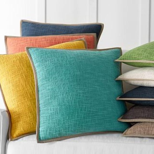Basketweave Pillow Cover 20x20 Smoke Grey