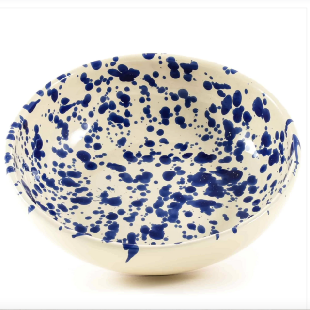 Puglia Blue Splatter Large Salad Bowl 28cm