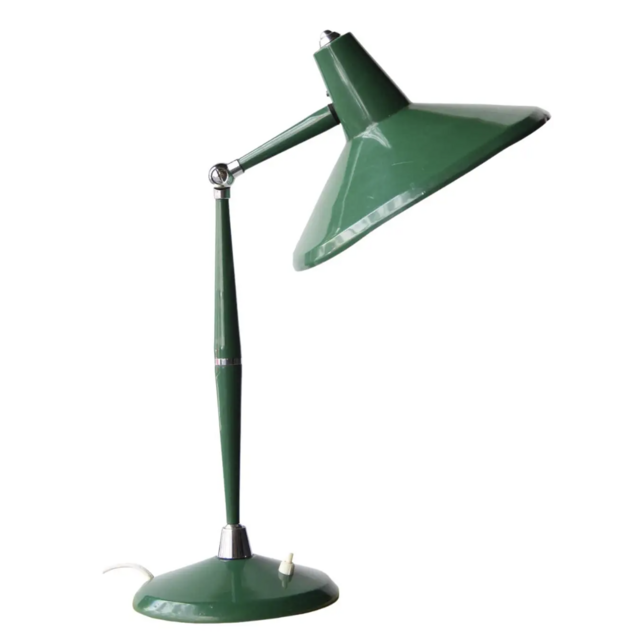 Mid-Century Green Revolving Table Lamp, Italia, 1960