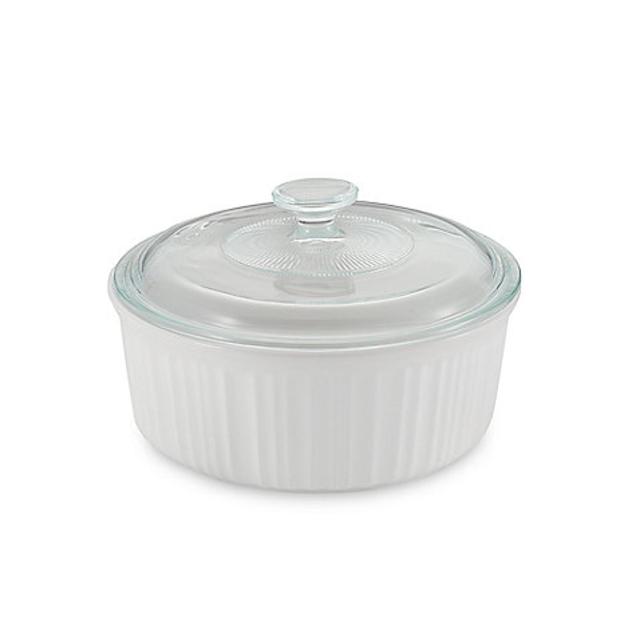 French White® 2 1/2-Quart Covered Round Dish