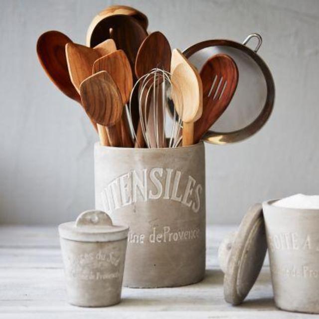 Cement Utensil Crock