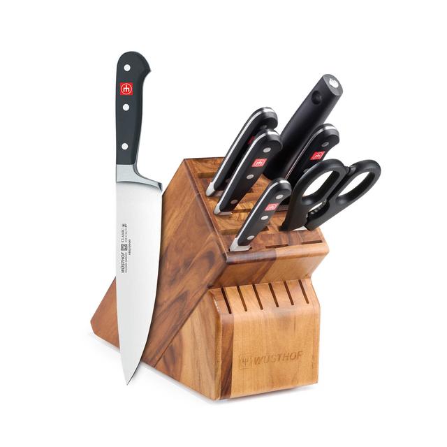 Wusthof® Classic 8-Piece Deluxe Wood Knife Block Set