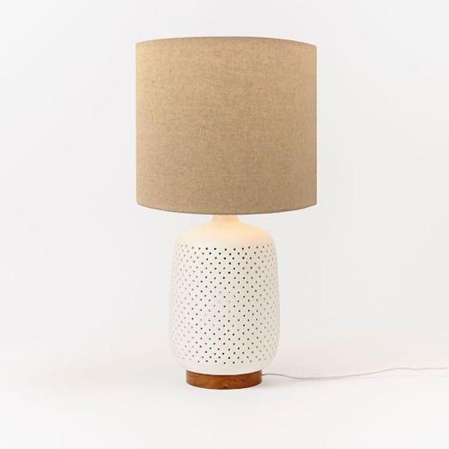 Pierced Ceramic Table Lamp