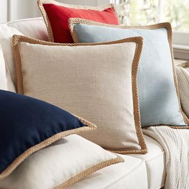 Jute Braid Pillow Cover