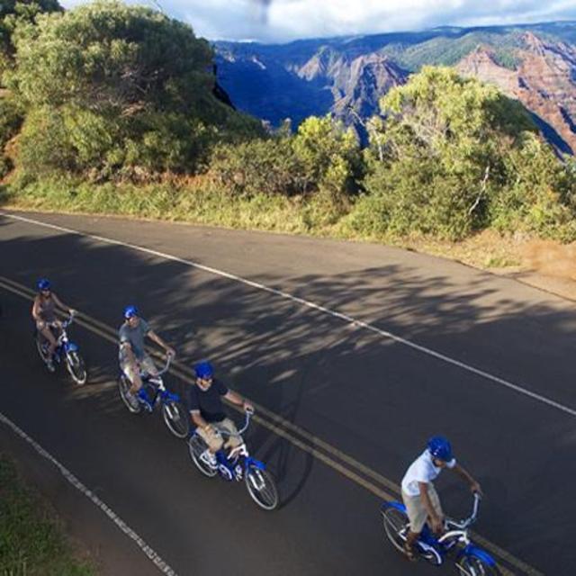 Biking Waimea Canyon