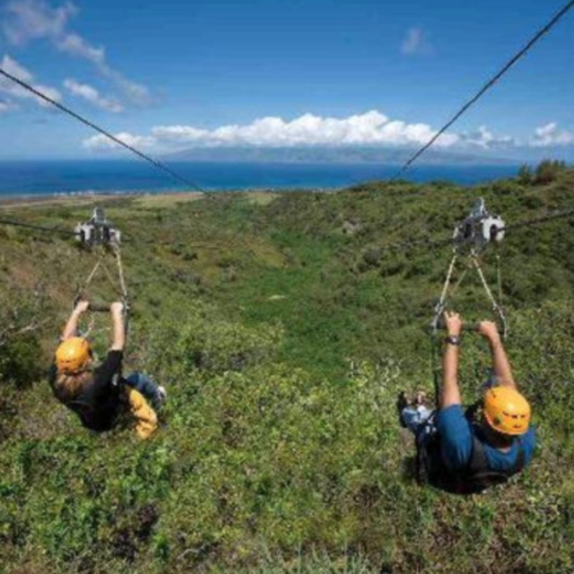 Zip-line adventure for two