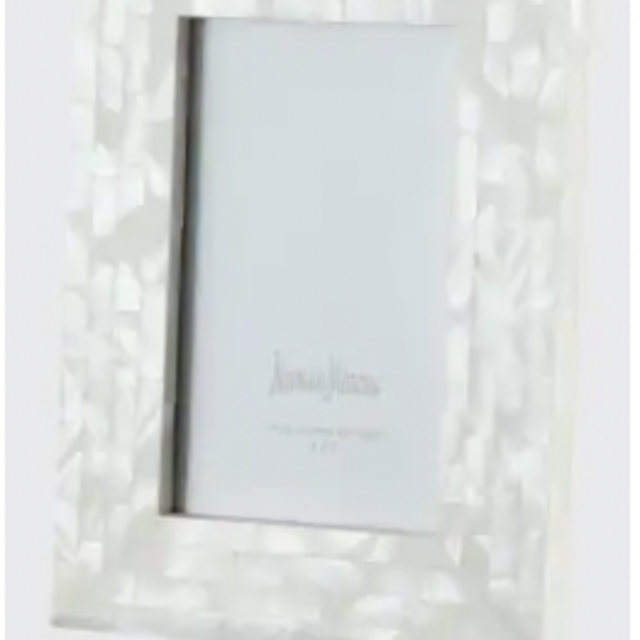 The Jws CollectionsMother-of-Pearl Picture Frame, White, 4" x 6"
