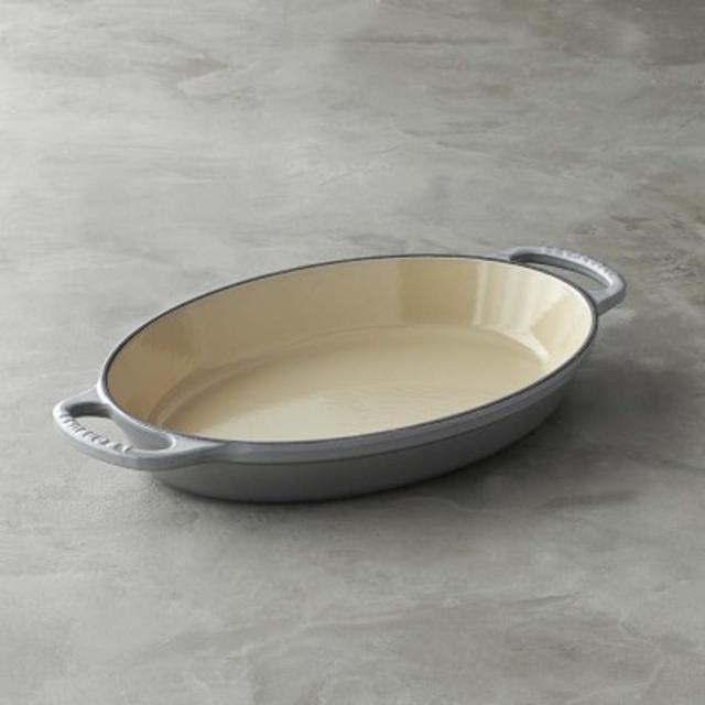 Le Creuset Cast-Iron Oval Baker, French Grey, 1 1/2-Qt.