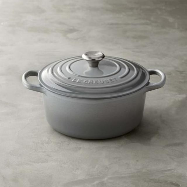 Le Creuset Signature Cast-Iron Round Dutch Oven, French Grey, 3 1/2-Qt.