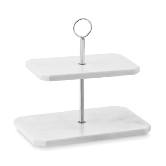 Marble 2-Tiered Stand