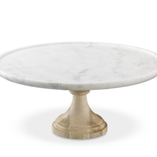 White Marble Stand, Round, Large